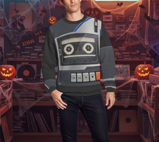 Retro Cassette Tape Player Costume Sweater
