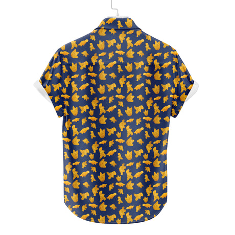 Dinosaurier Chicken Nuggets Hawaiihemd | Button Up Down Hemd