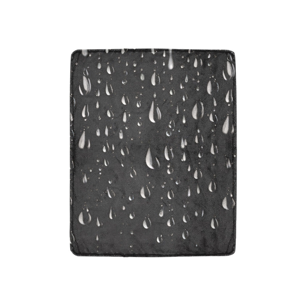Black Rain Drop Throw Blanket