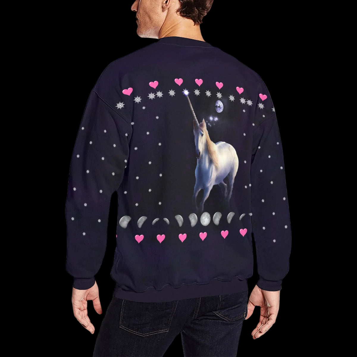 Unicorn Moon Ugly Christmas Sweater