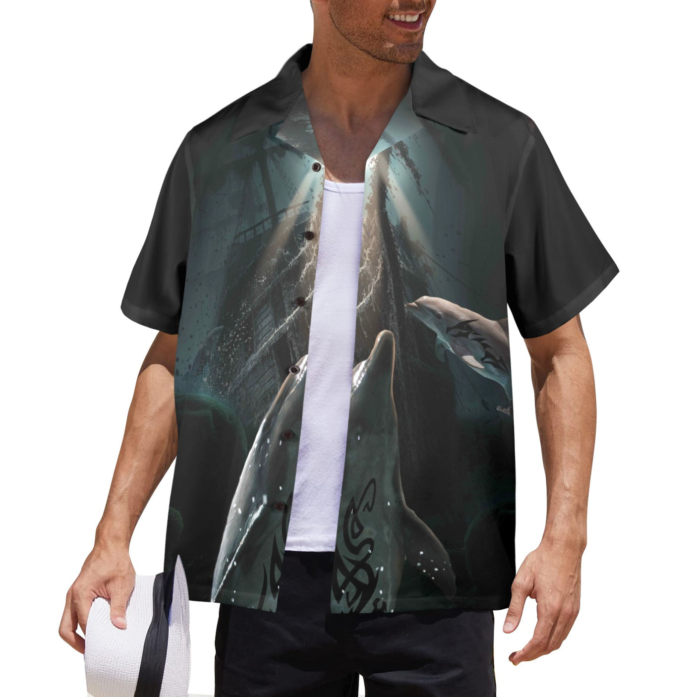 Dolphin Pirate Hawaiian Shirt
