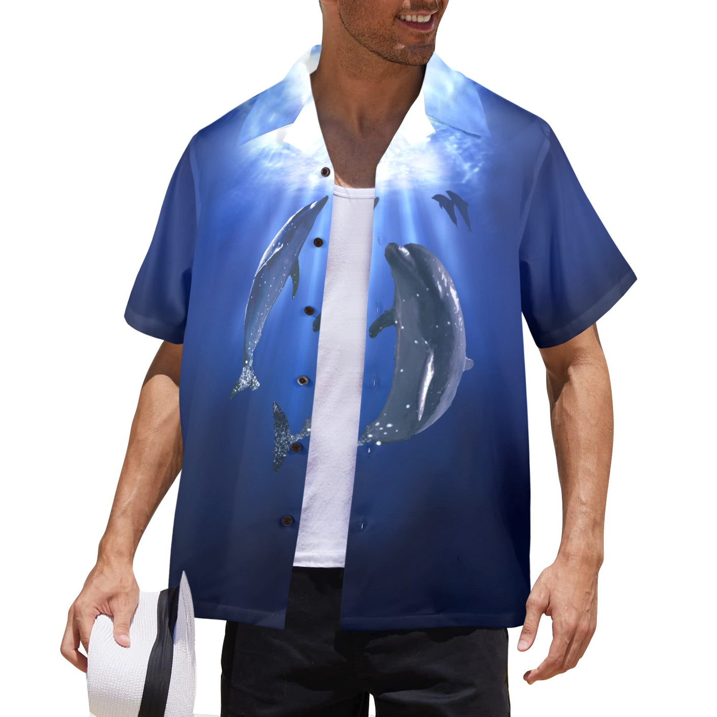 Deep Sea Dolphin Hawaiian Shirt
