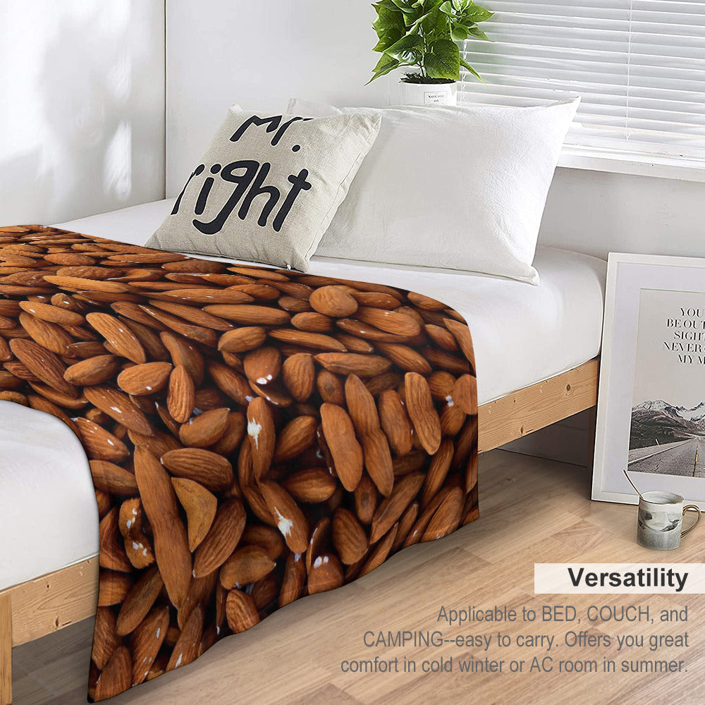 Almond Nut Throw Blanket