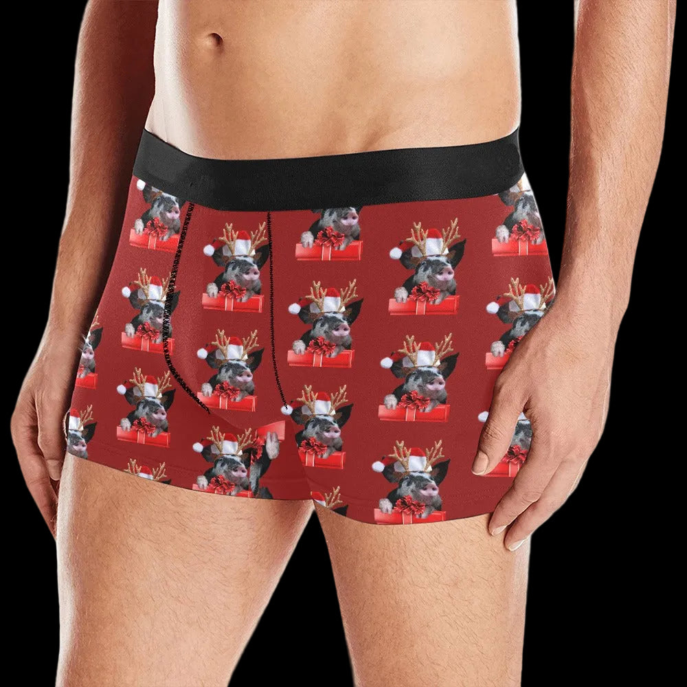 Christmas Pig Santa Boxer Brief Boxers