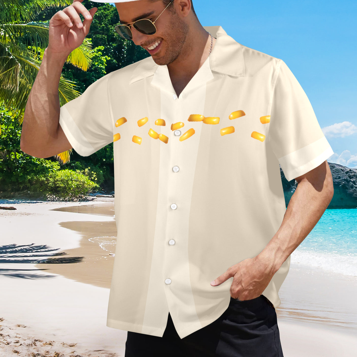 Corn Cob Hawaiian Shirt | Button Up Down Shirt