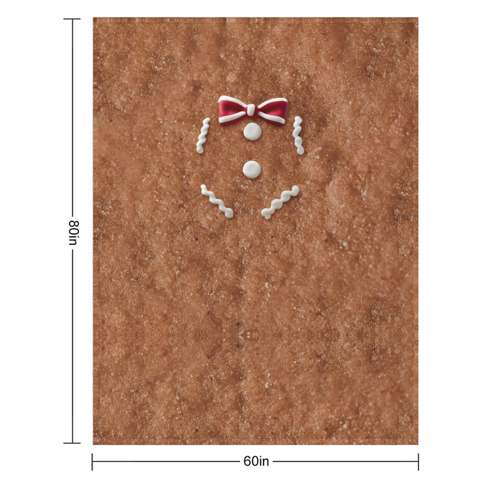 Gingerbread Man Christmas Throw Blanket