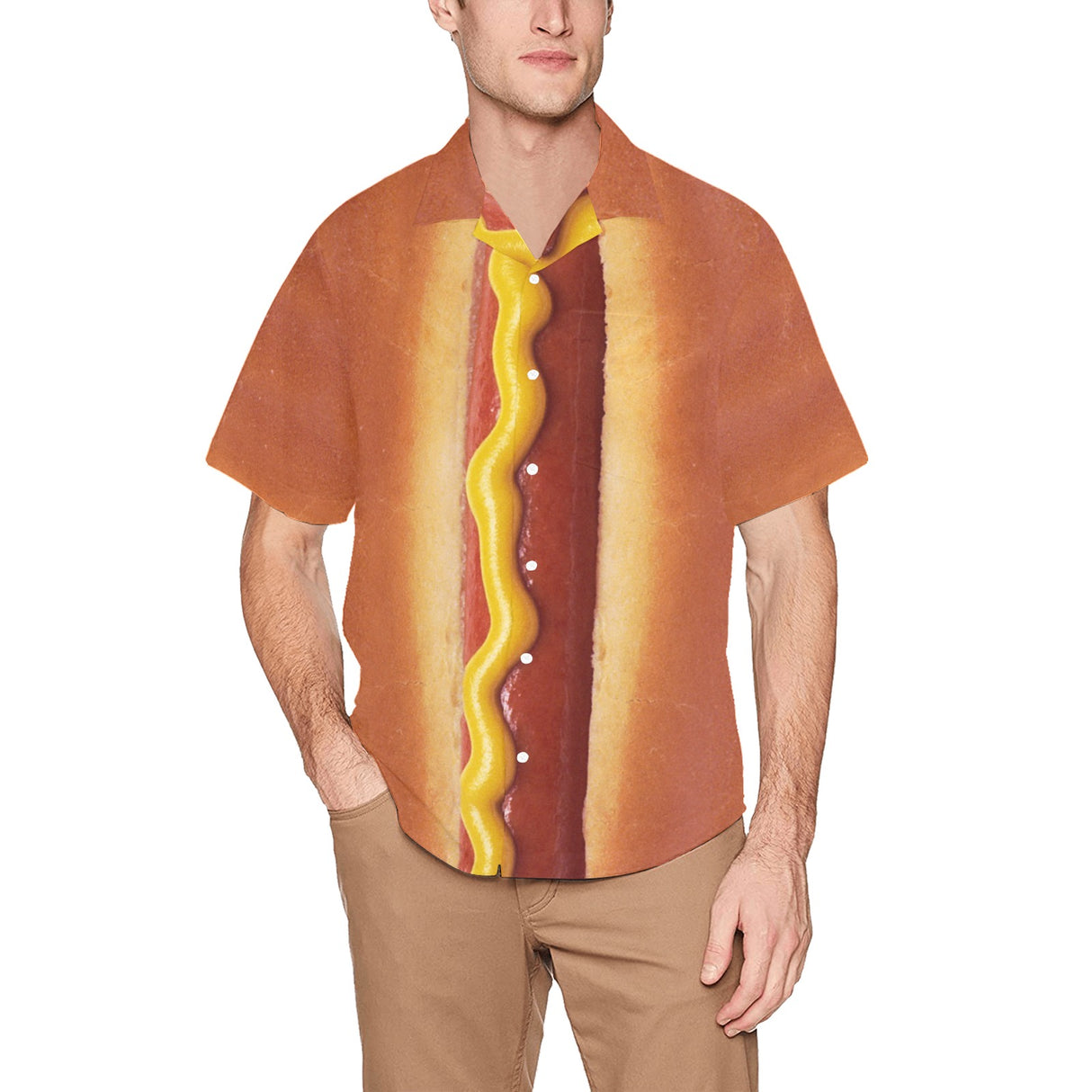 Hot Dog Hawaiian Shirt | Button Up Down Shirt