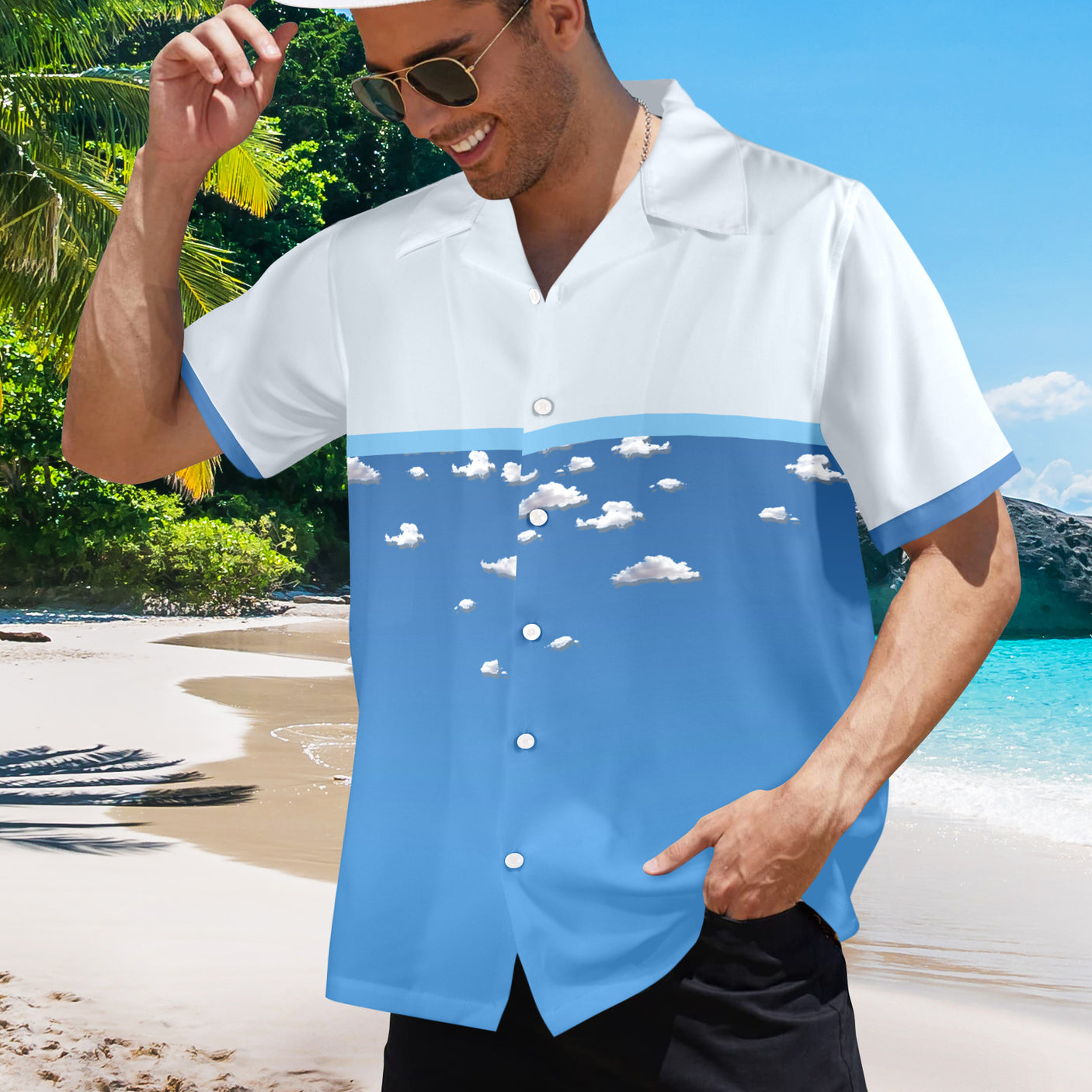 Clouds Hawaiian Shirt | Button Up Down Shirt