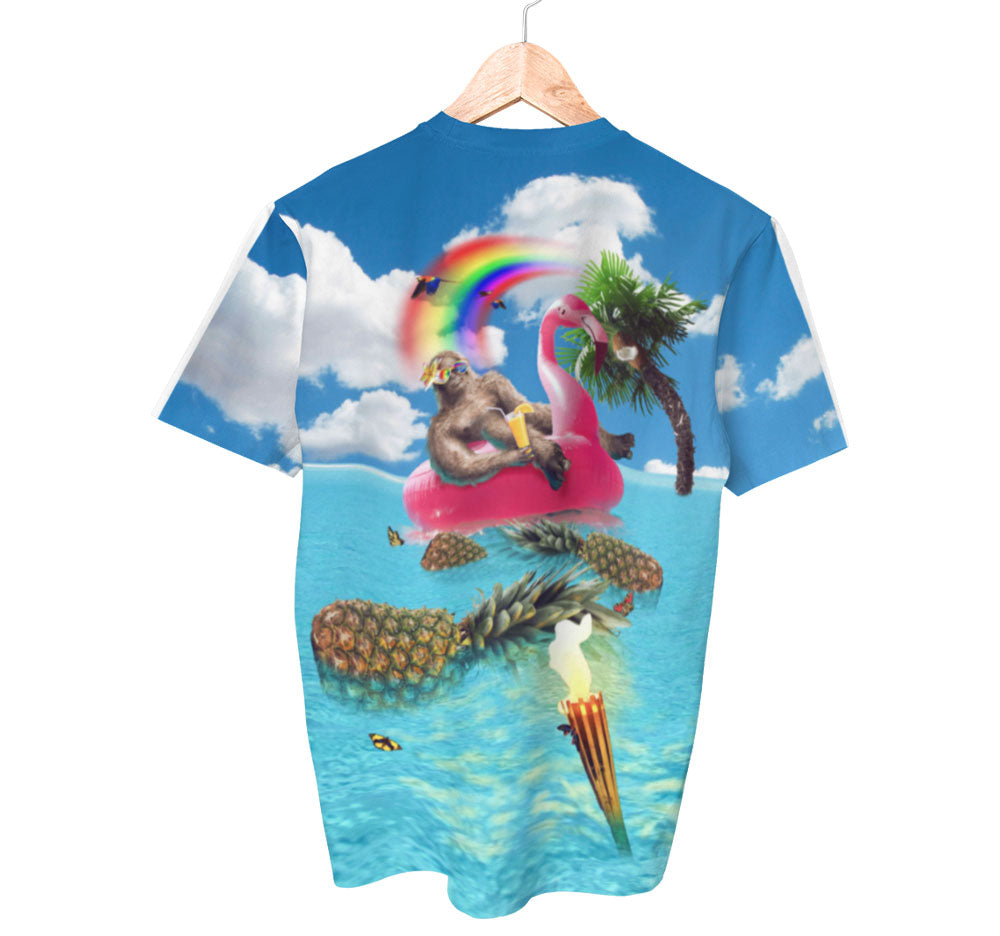 Chemise Flamingo Bigfoot Ananas | T-shirts AOP 3D