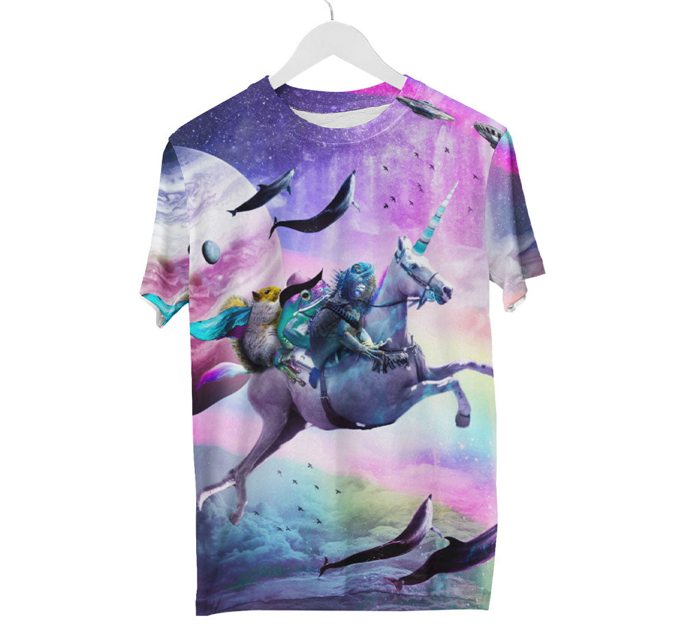 Chemise Licorne Lézard Grenouille Écureuil | T-shirts AOP 3D