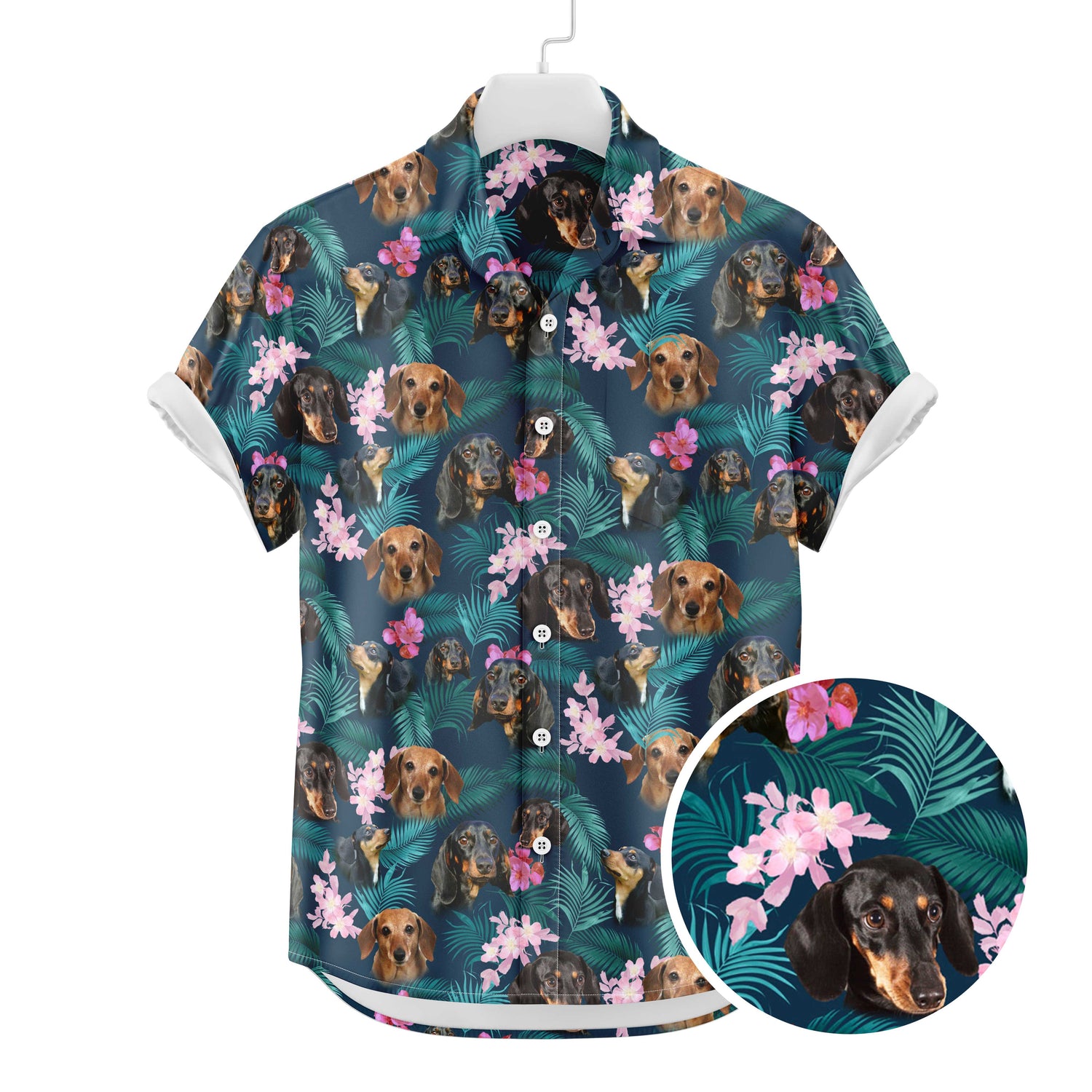 Dachshund Hawaiian Shirt | Dog Button Up Down Shirt