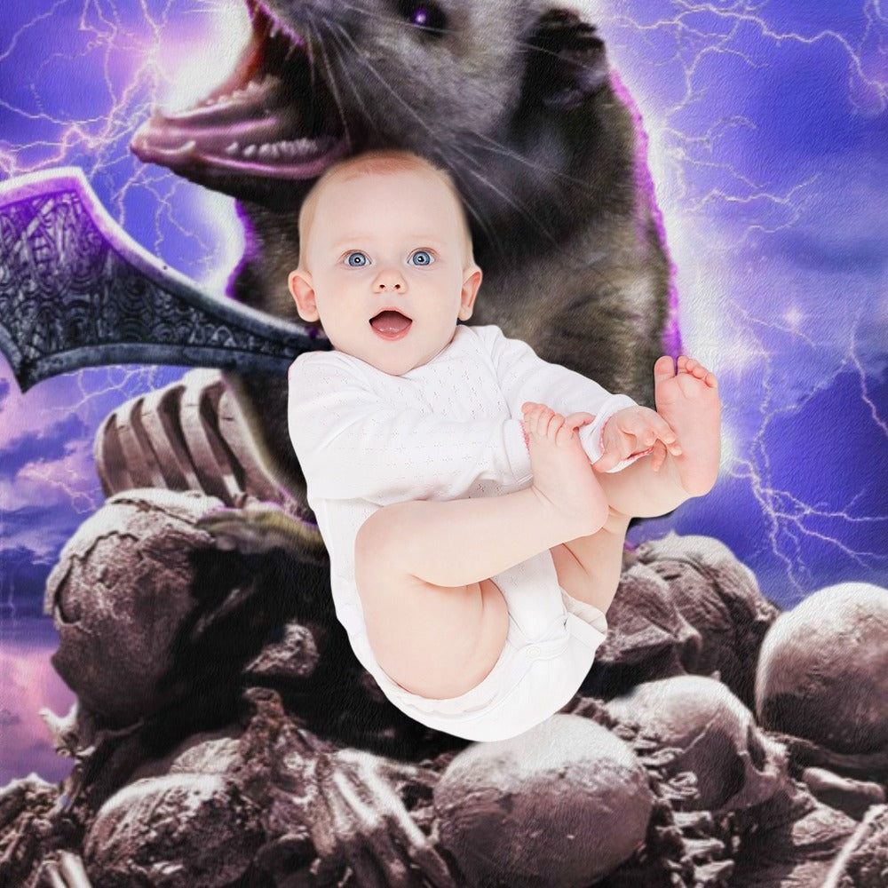 Lightning Possum Throw Blanket