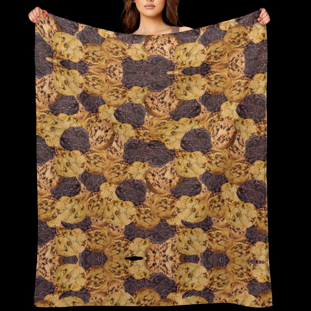 Chocolate Chip Cookie Throw Blanket – Funny Food Gift