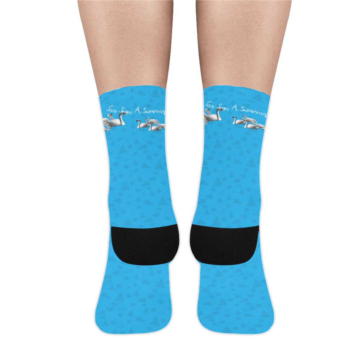 7 Swans Swimming Christmas Socks