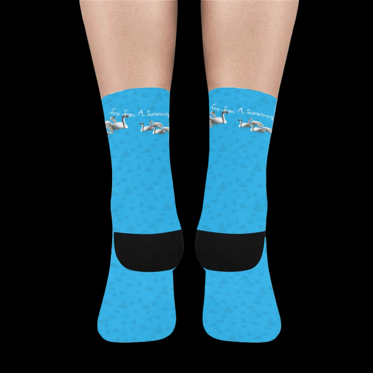 7 Swans Swimming Christmas Socks