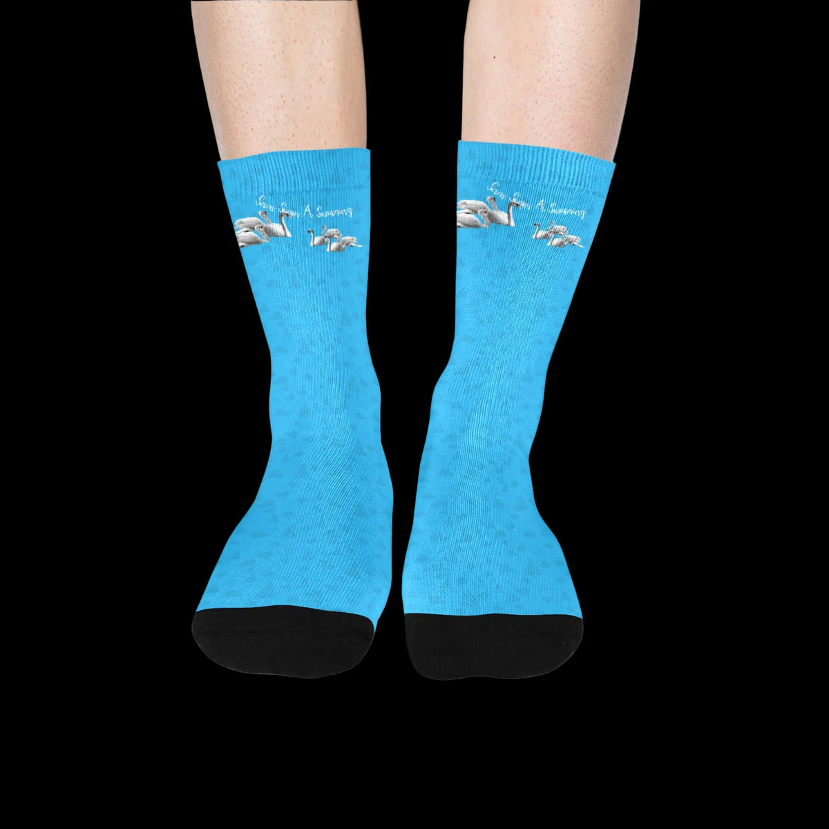 7 Swans Swimming Christmas Socks