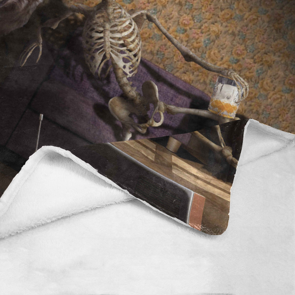 Cowboy Skeleton Throw Blanket