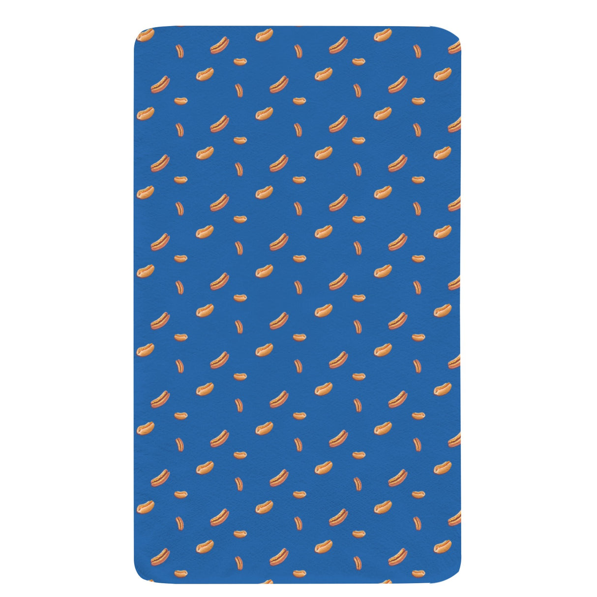 Hot Dog Pattern Twin Fitted Sheet – Funny Bedding, 39 x 75 x 15 in