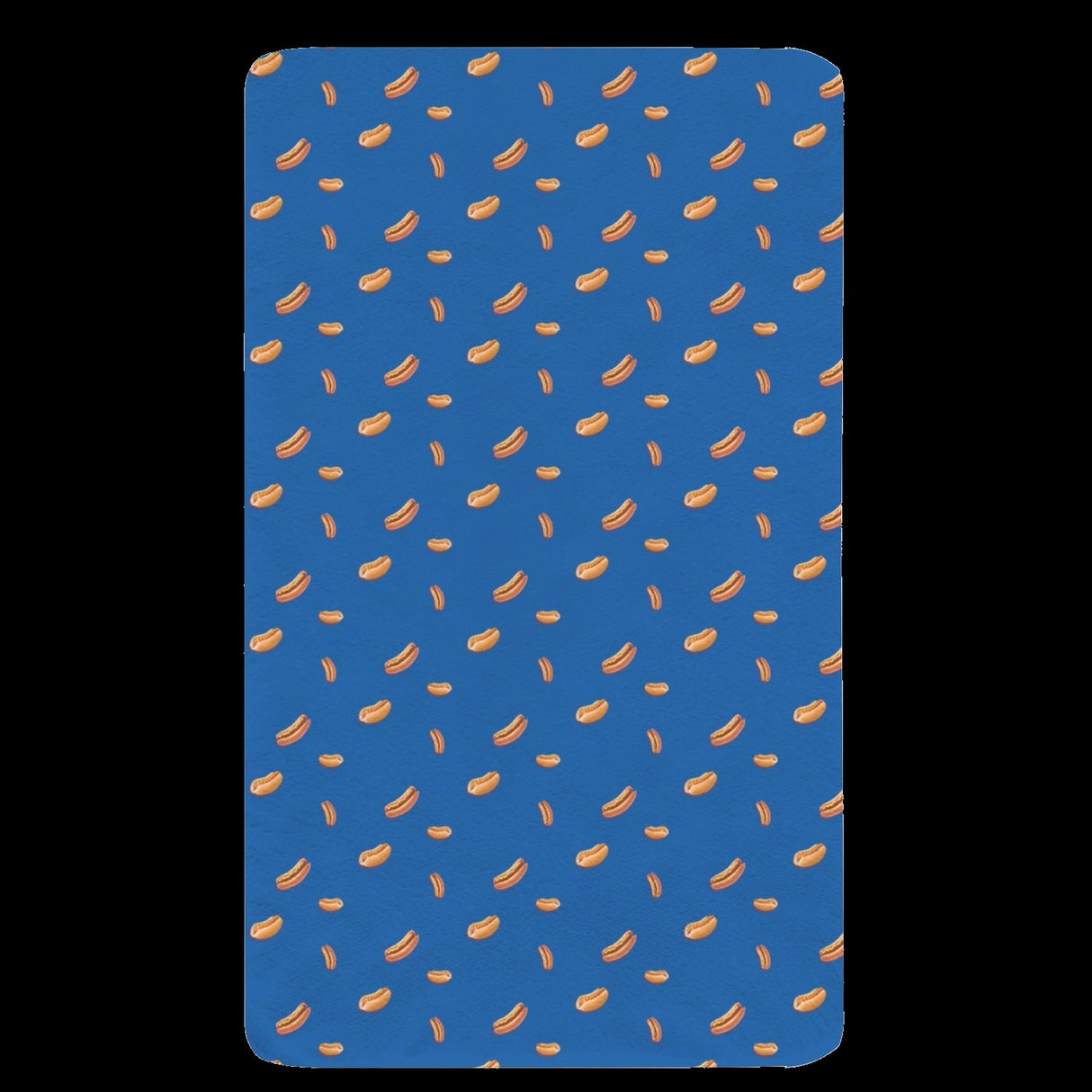 Hot Dog Pattern Twin Fitted Sheet – Funny Bedding, 39 x 75 x 15 in