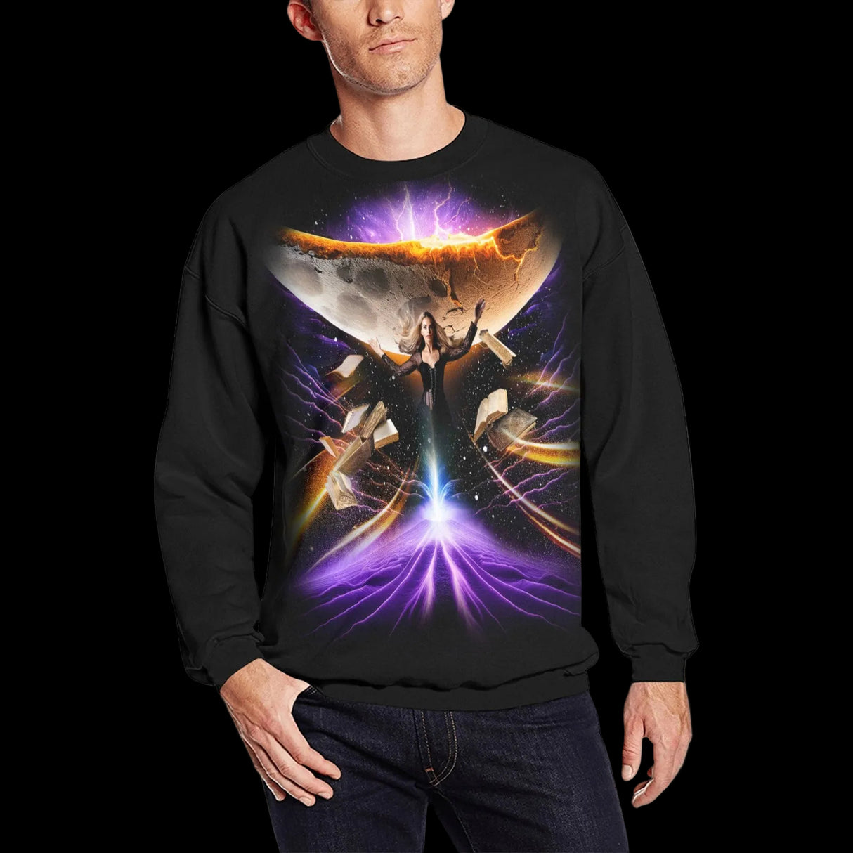 Witch Sorceress and Cresent Moon Sweater