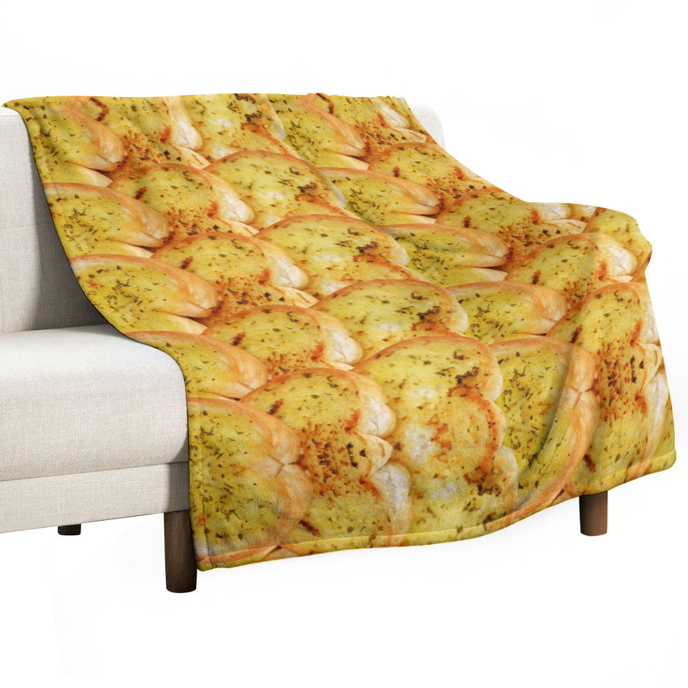 Garlic Bread Throw Blanket