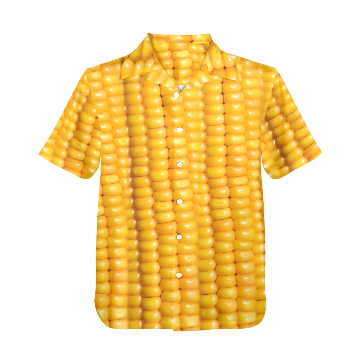 Corn Cob Hawaiian Shirt | Dog Button Up Down Shirt