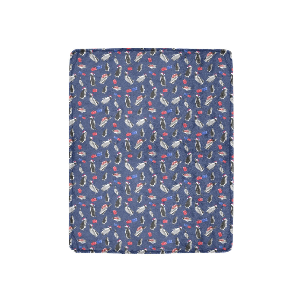 Christmas Penguin Throw Blanket