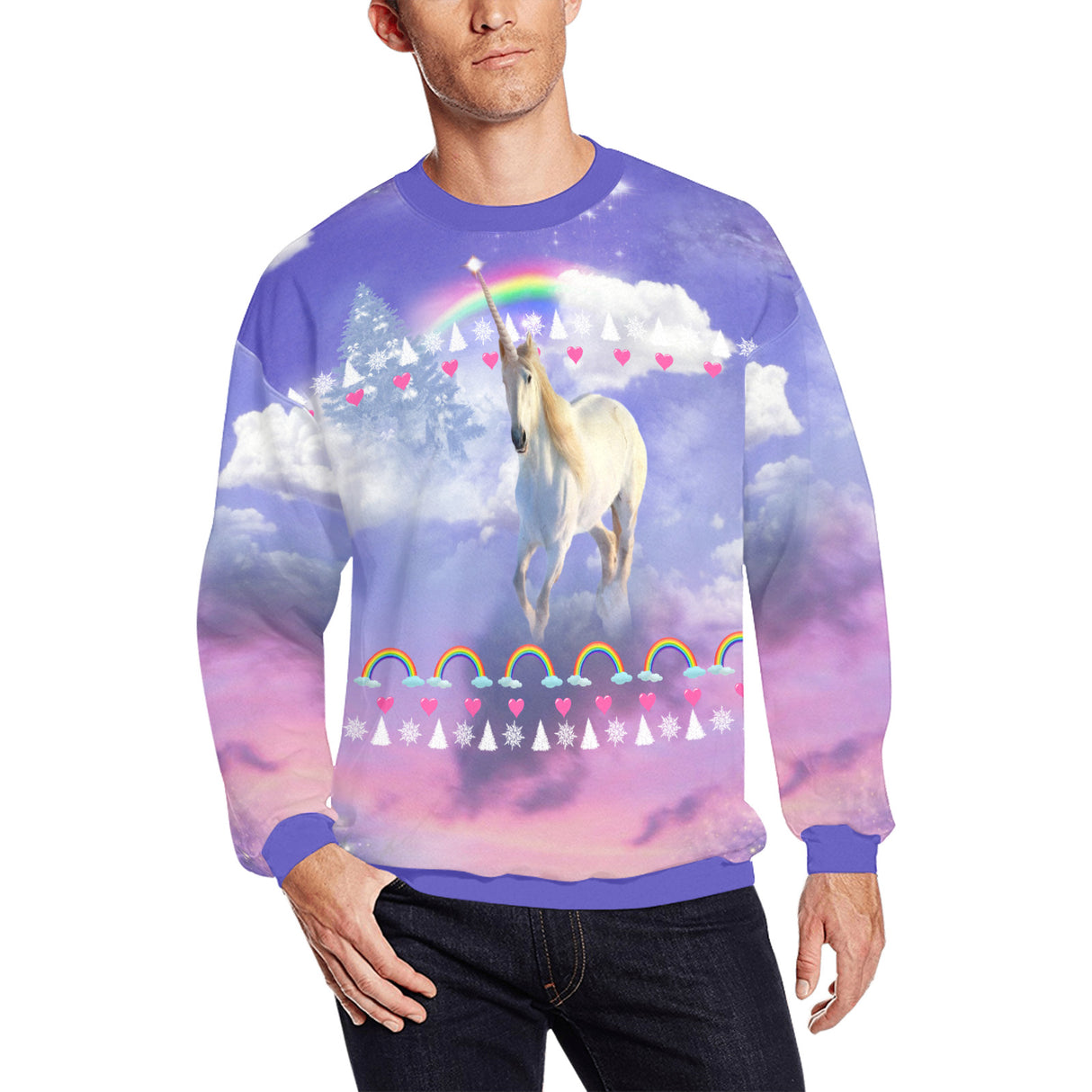 Rainbow Unicorn Ugly Christmas Sweater
