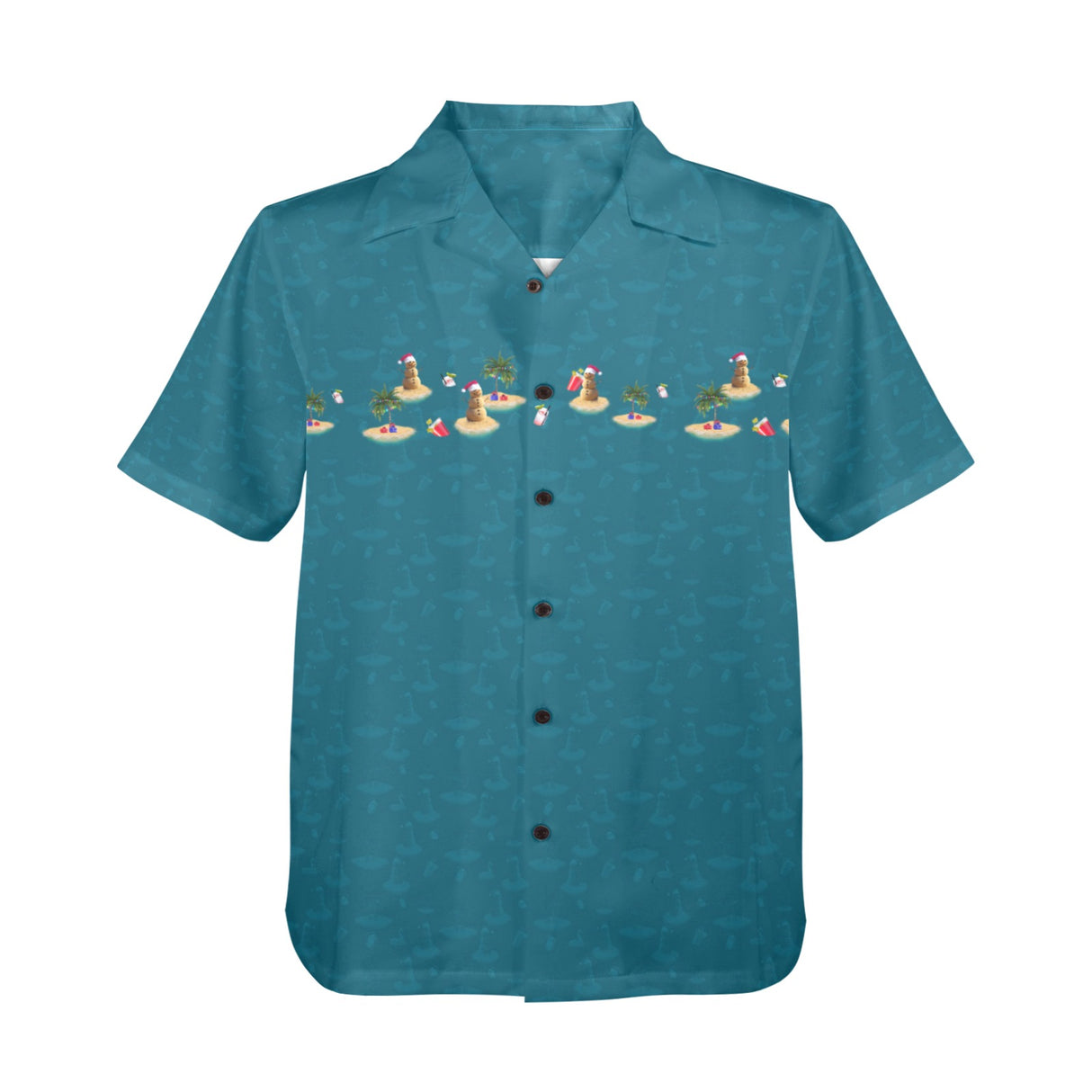 Christmas in July Vacay Hawaiian Guayabera Shirt