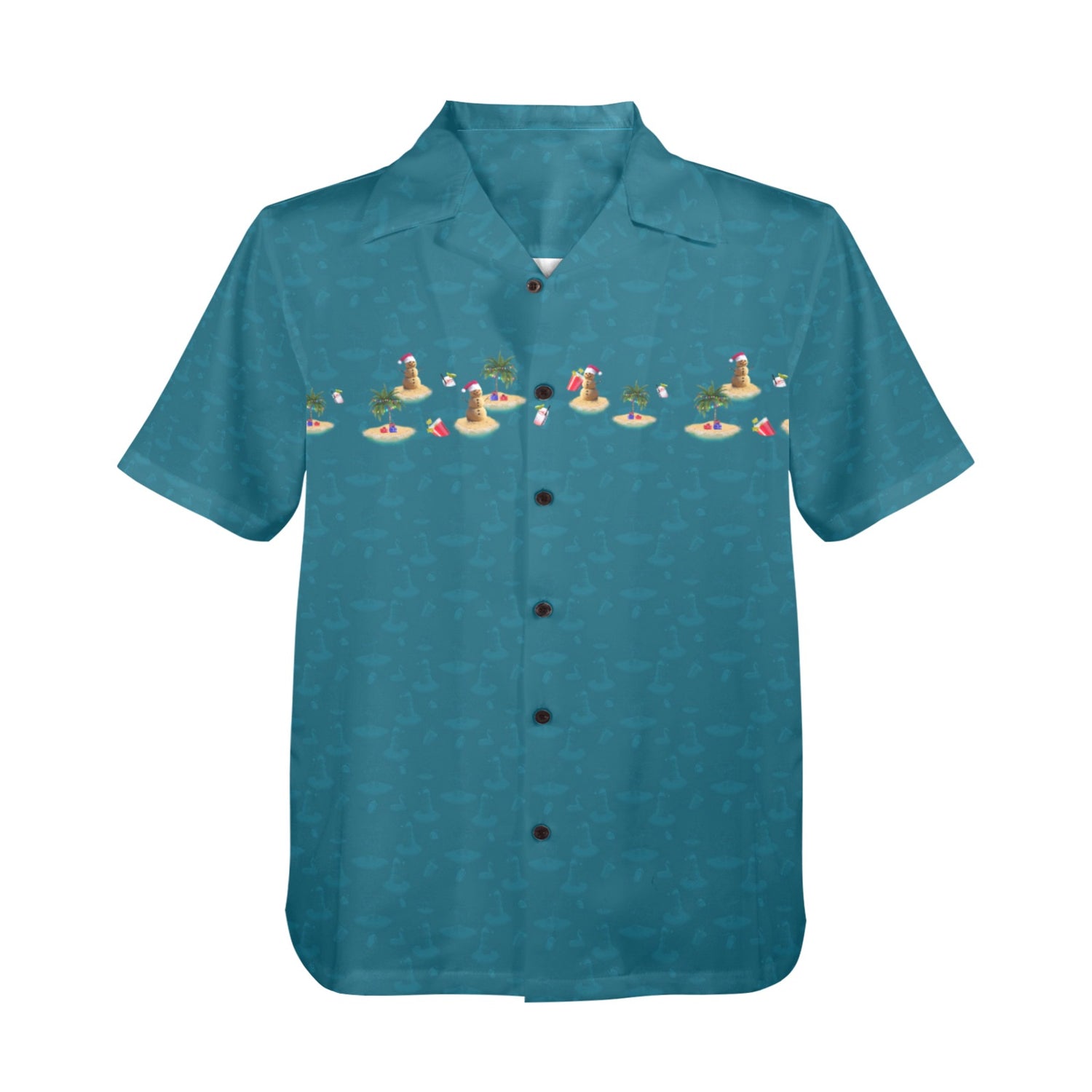 Christmas in July Vacay Hawaiian Guayabera Shirt