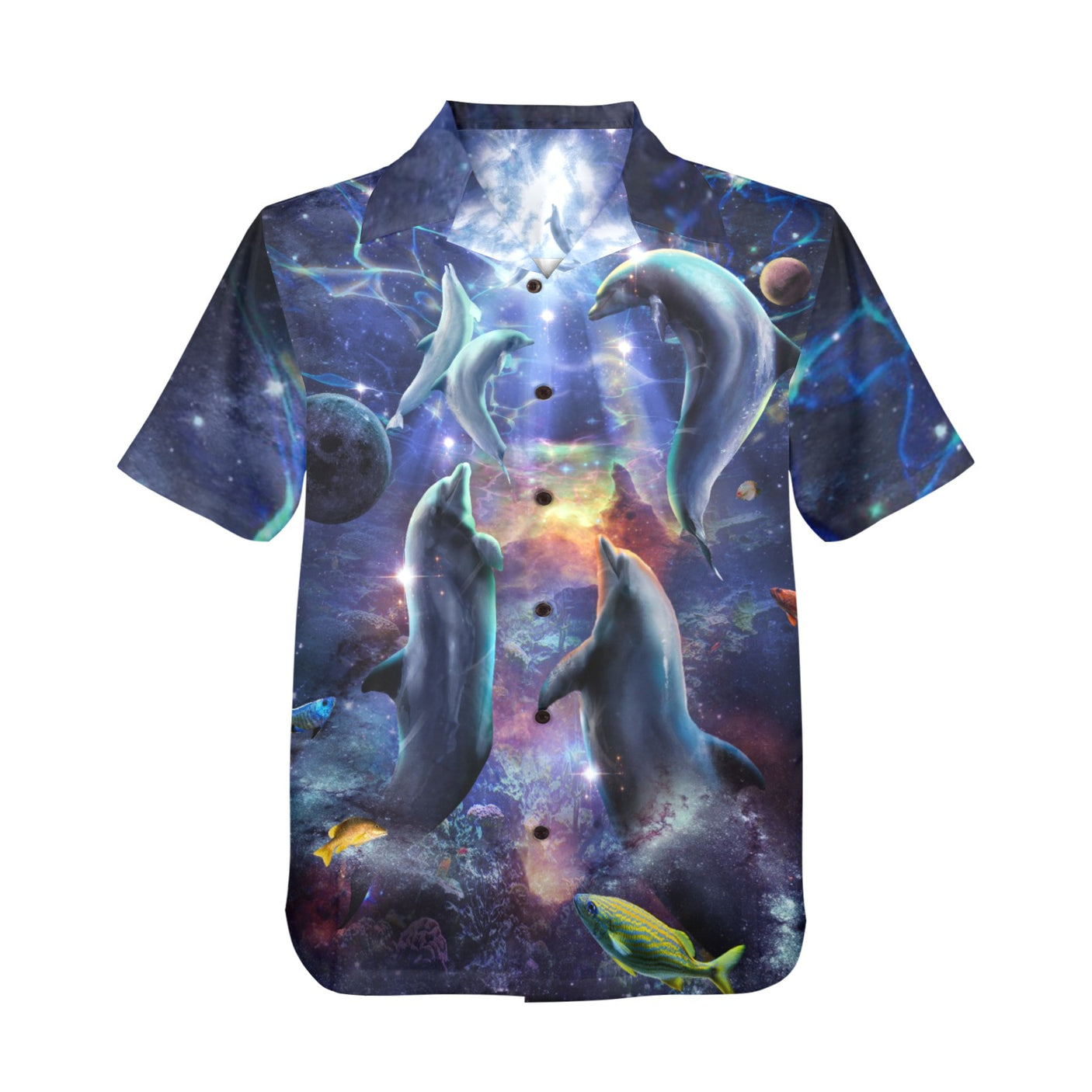 Galaxy Dolphin Hawaiian Shirt