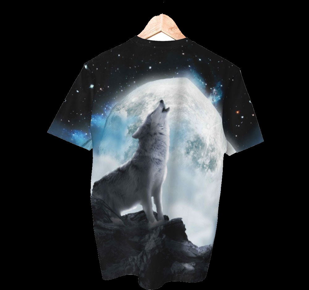 Wolf Howling At Moon Shirt - Random Galaxy Official