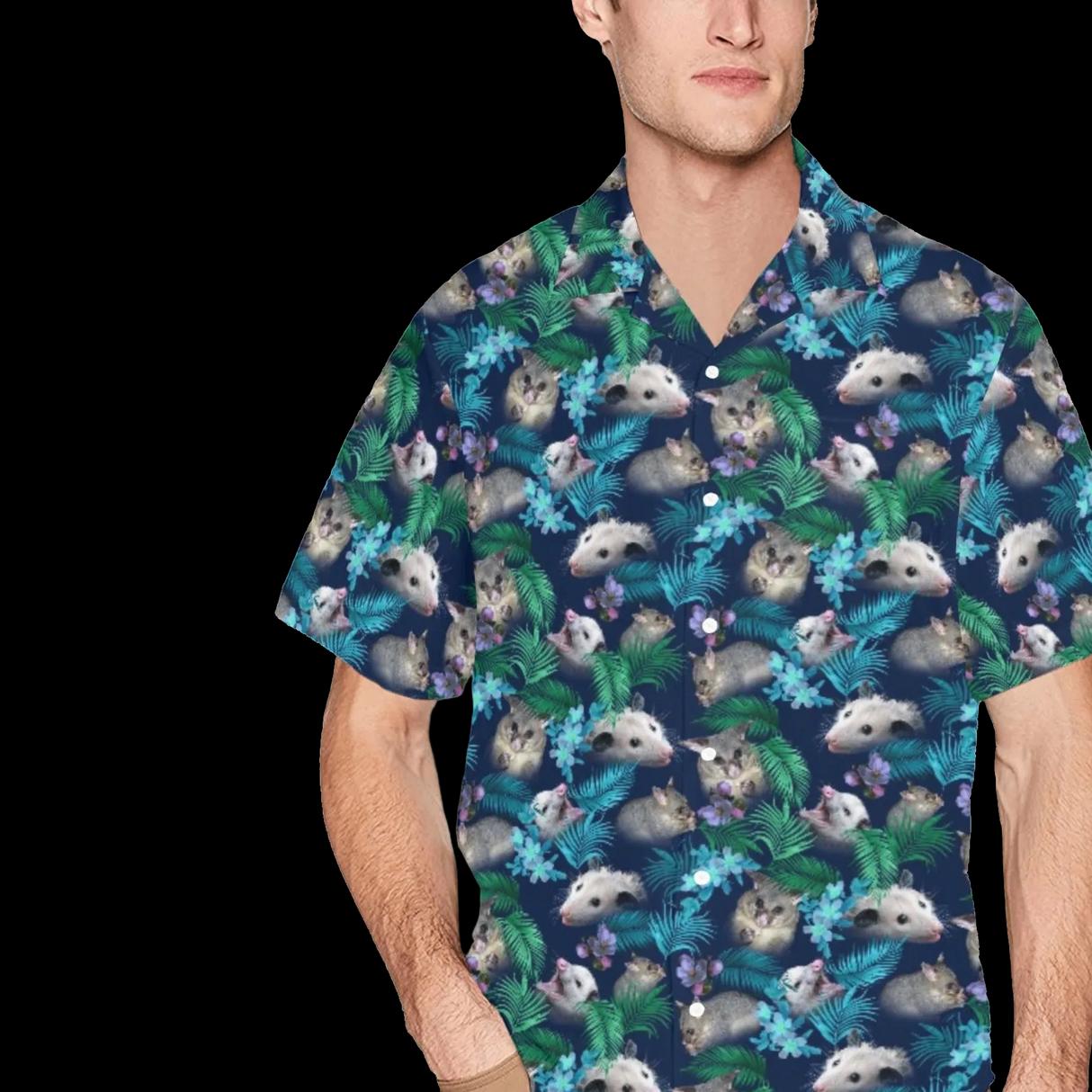 Opossum Possum Hawaiian Shirt - Funny Animal Button-Up