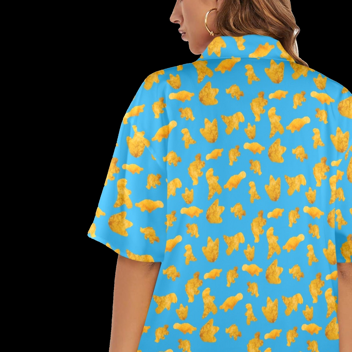 Dinosaur Chicken Nuggets Women's Hawaiian Shirt