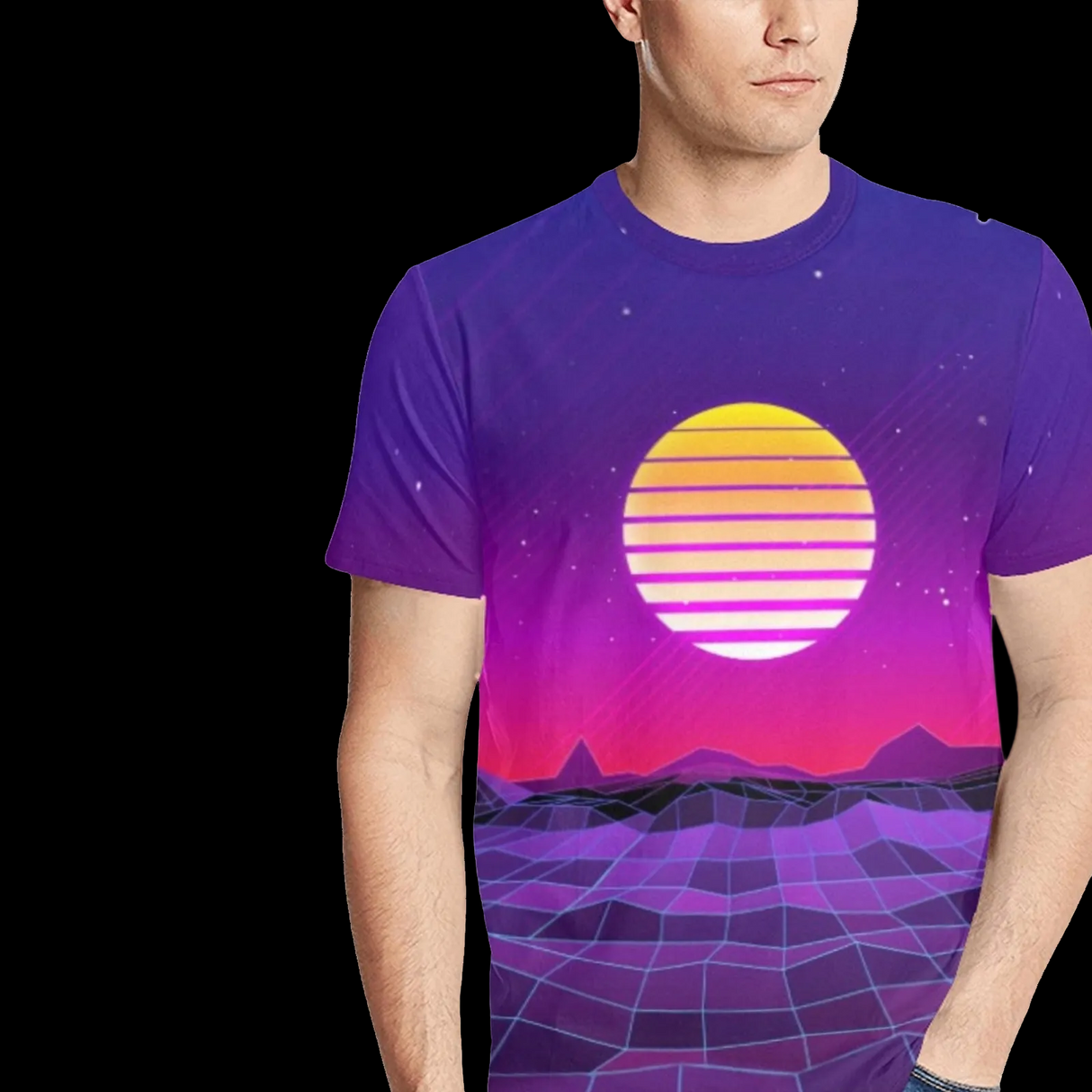 Synthwave Sunset T-Shirt - Vaporwave Retro Graphic Tee