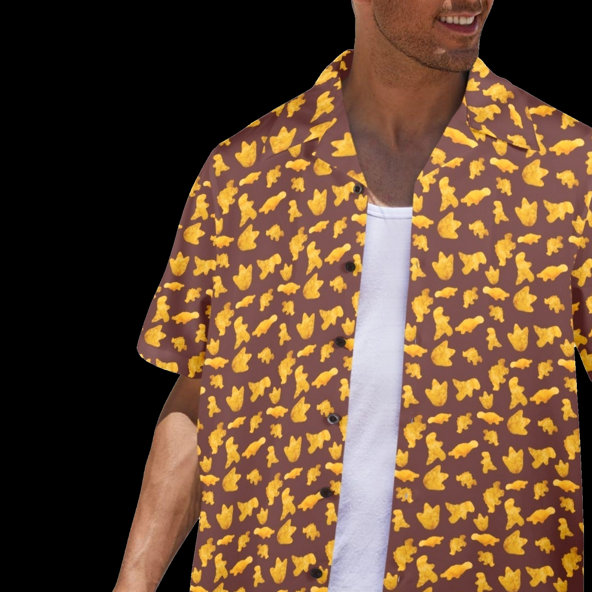 Dinosaur Chicken Nuggets Hawaiian Shirt alternate product view