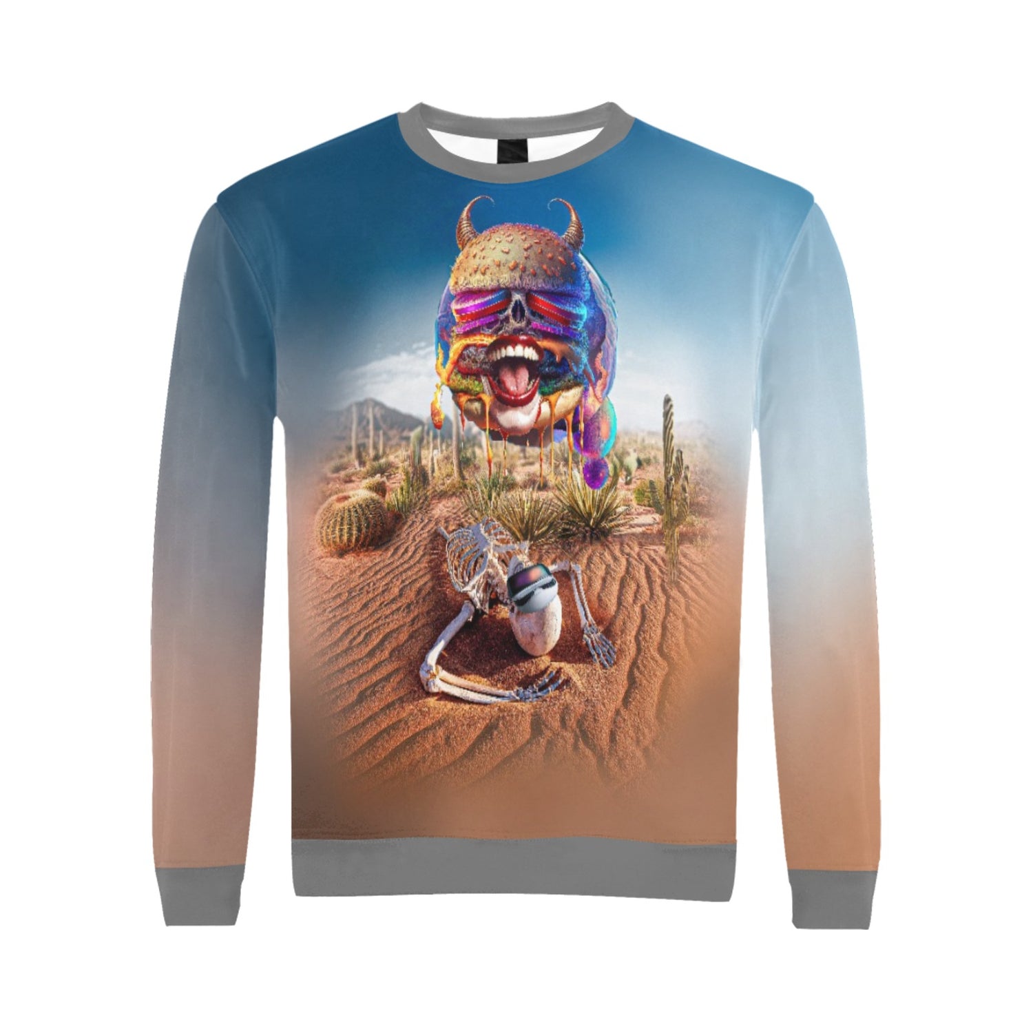 Skeleton VR Burger Sweater