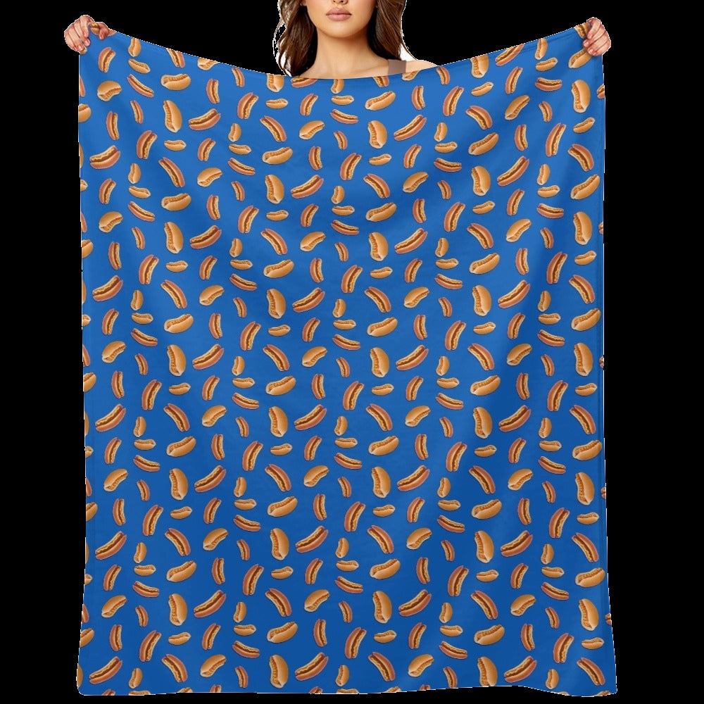 Hot Dog Throw Blanket - Cozy Novelty Food Blanket