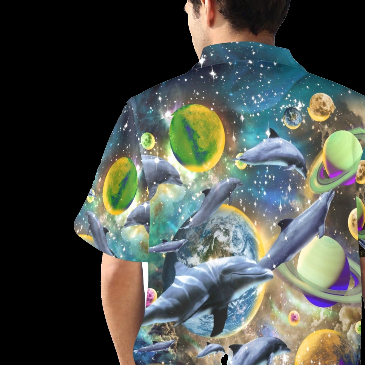 Galaxy Dolphin Hawaiian Shirt