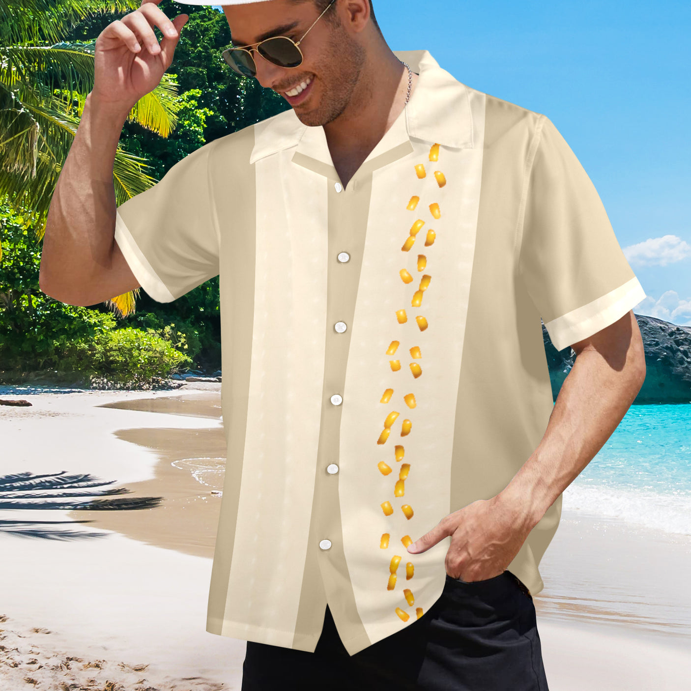 Corn Cob Hawaiian Shirt | Button Up Down Shirt