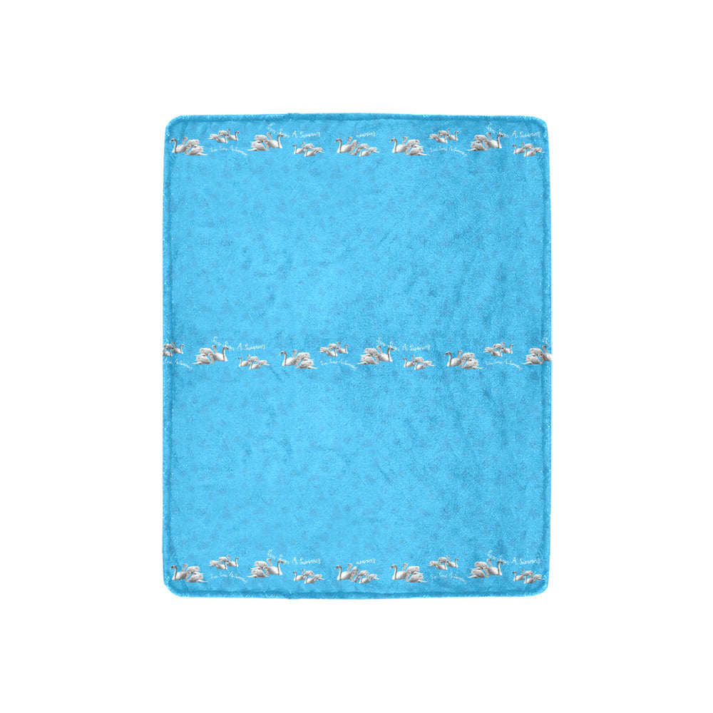 Days of Christmas Swans Swimming Throw Blanket