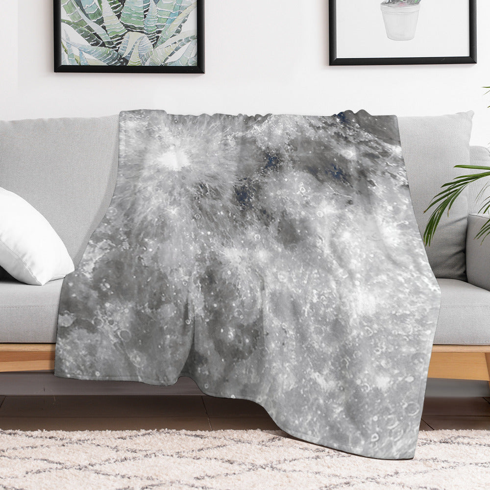 Moon Surface Throw Blanket