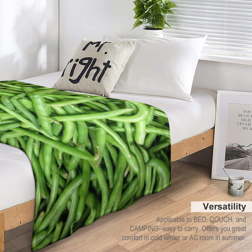 Green Bean Throw Blanket