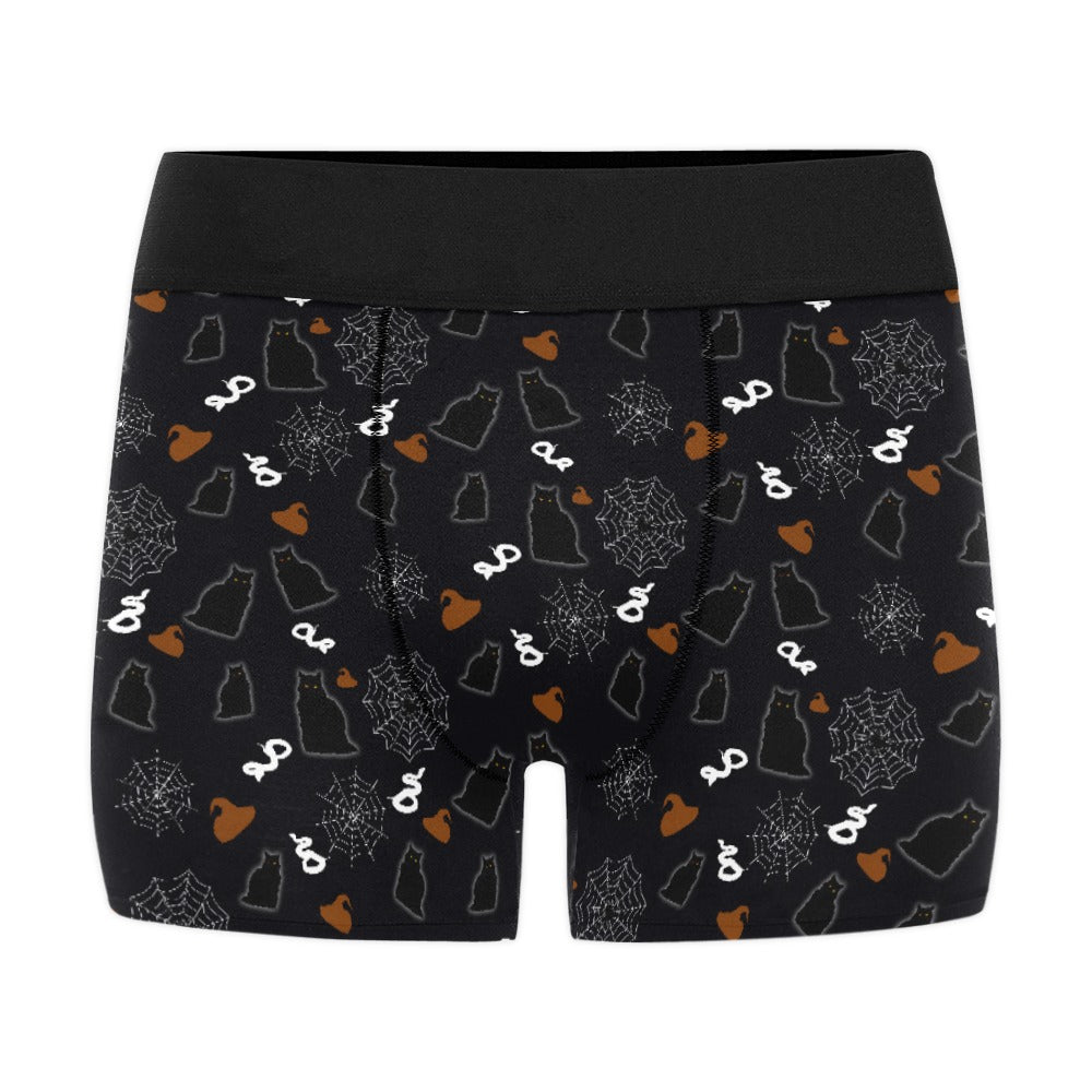 Black Cat Halloween Boxer Brief Boxers