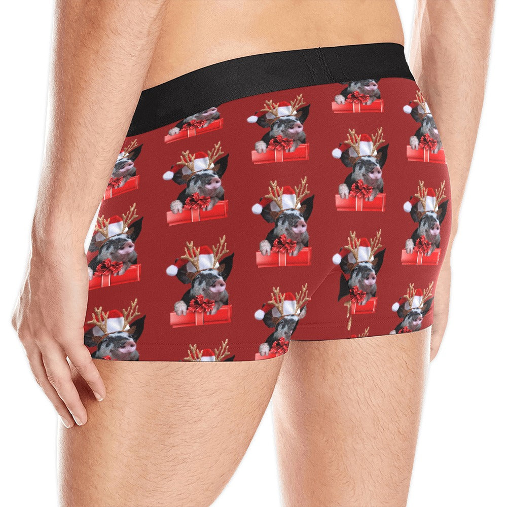 Christmas Pig Santa Boxer Brief Boxers