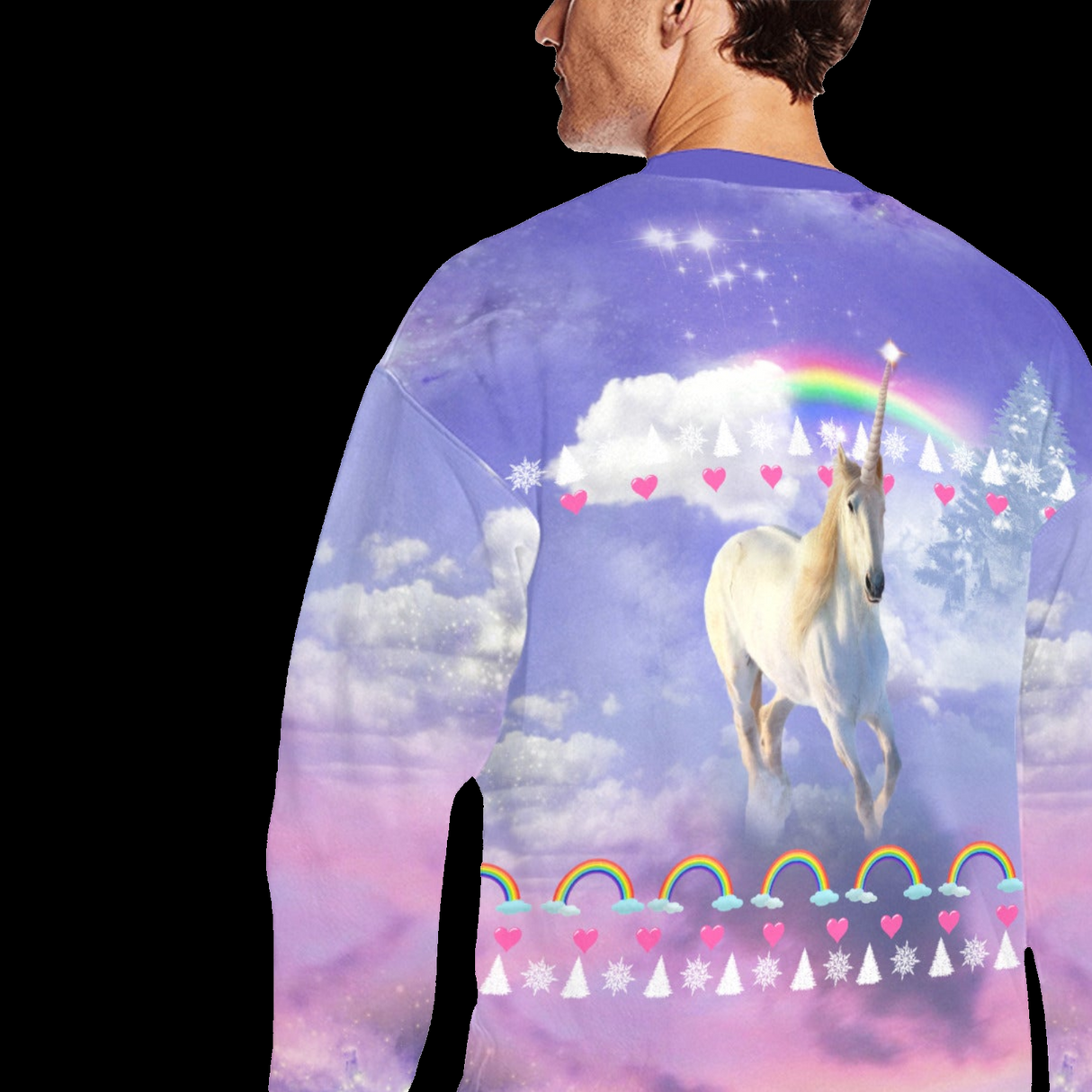 Rainbow Unicorn Ugly Christmas Sweater - Funny Holiday Gift