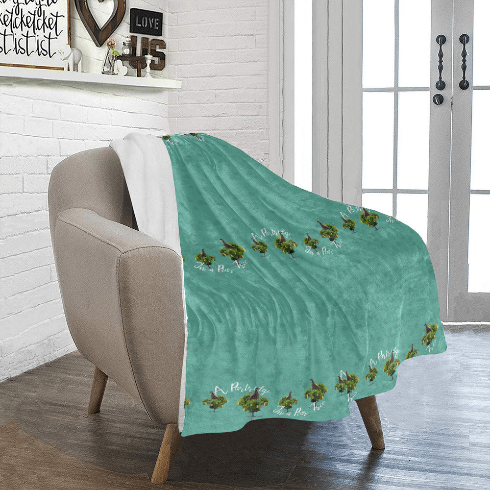 Days of Christmas Partridge Pear Tree Throw Blanket