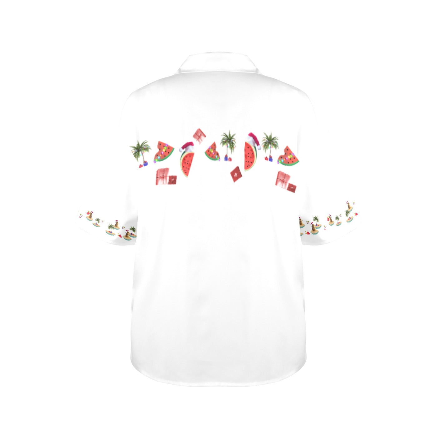 Women's Christmas in July Hawaiian Guayabera Shirt