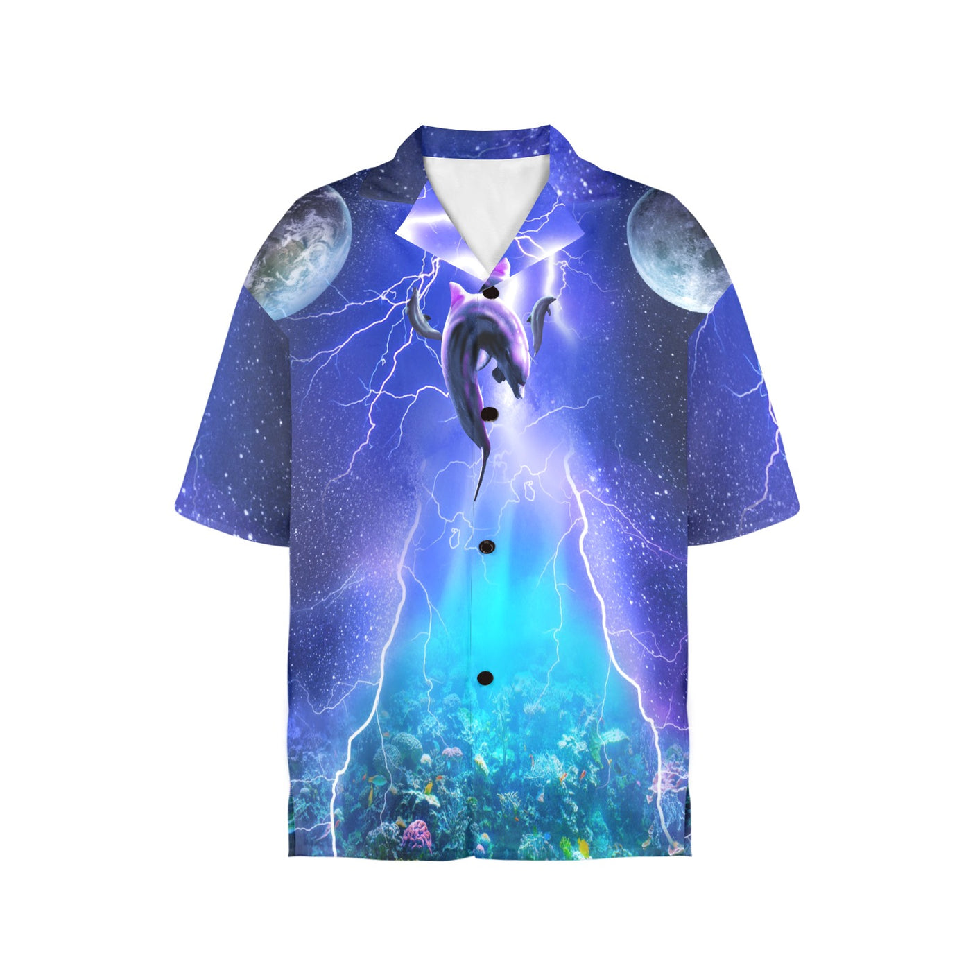Lightning Dolphin Women's Hawaiian Shirt