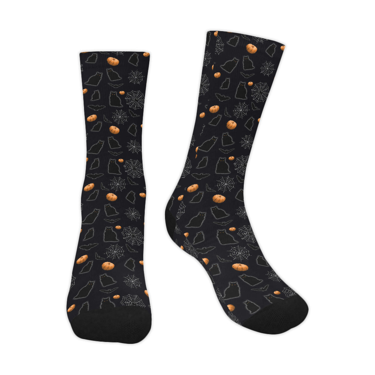 Black Cat Halloween Socks